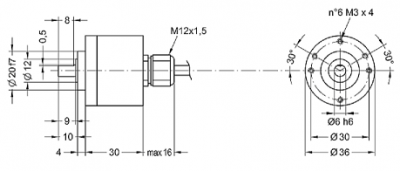 Magnetni optični enkoderji MI36 - MC36 načrt