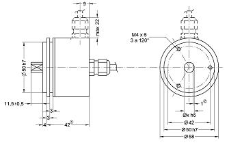 Magnetni optični enkoder MI58 načrt